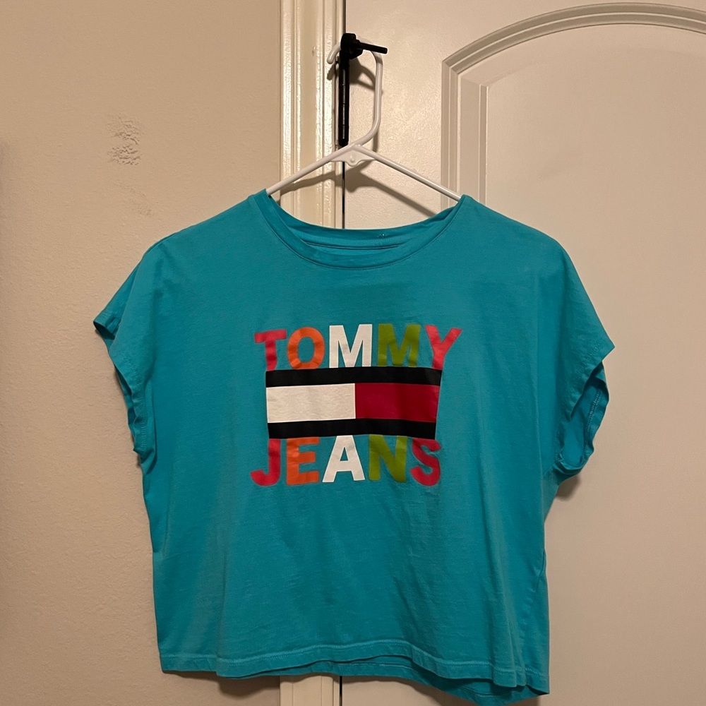Cute never worn Tommy Hilfiger blue crop top